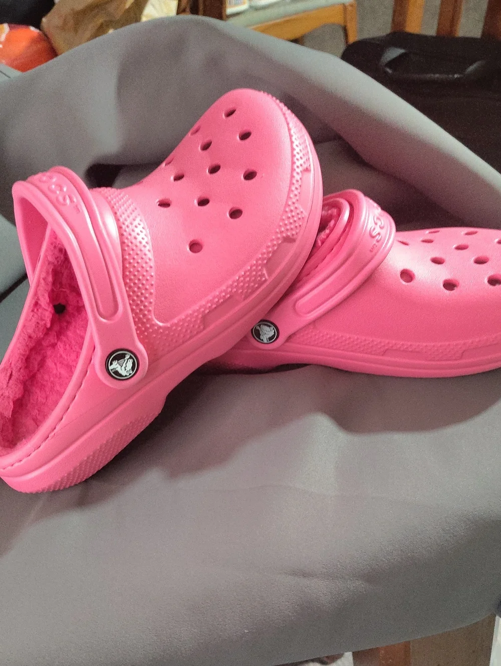 CROCS Kids Fuzzy-Lined Clog - Pink
